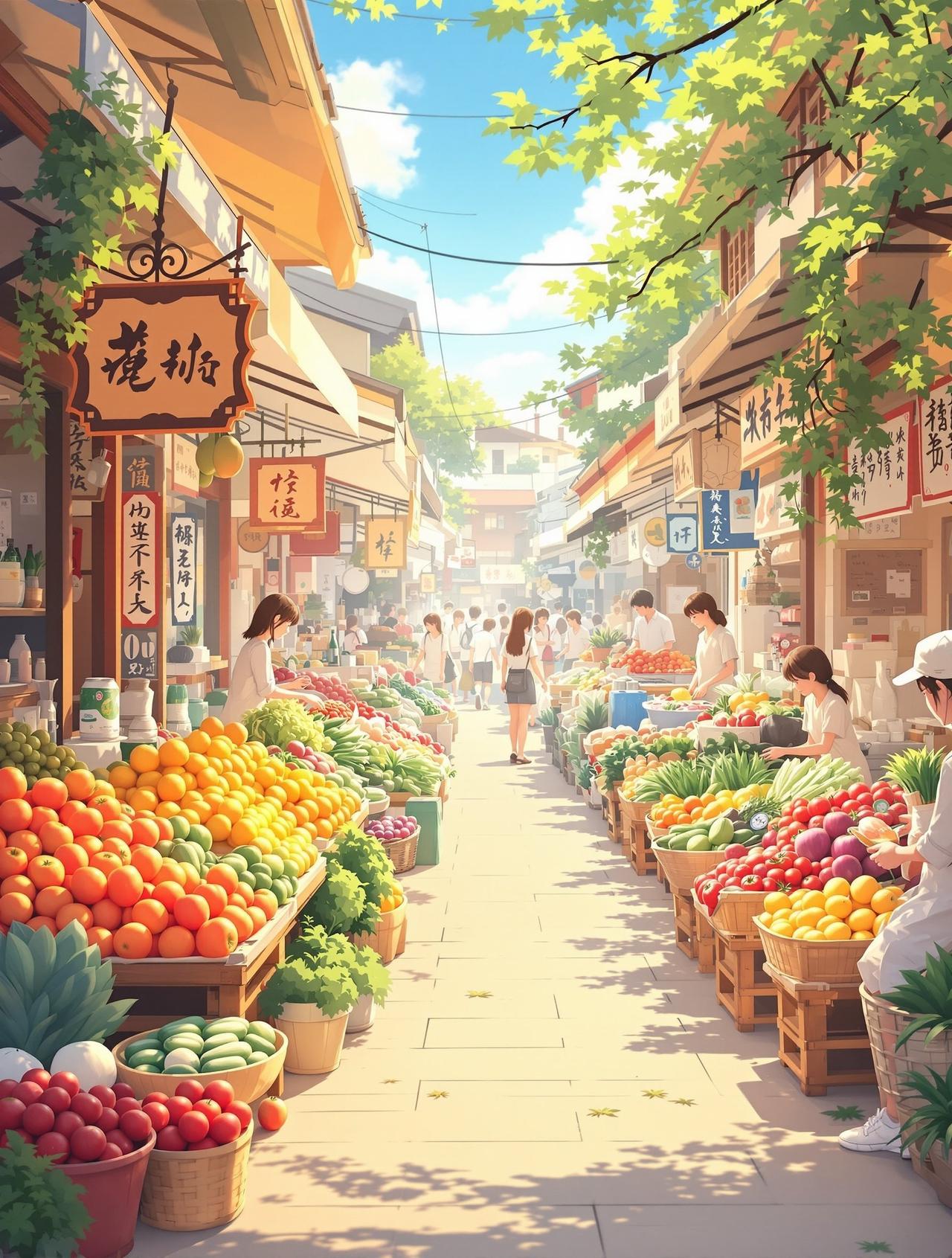 韩国短剧 - 清晨菜市场