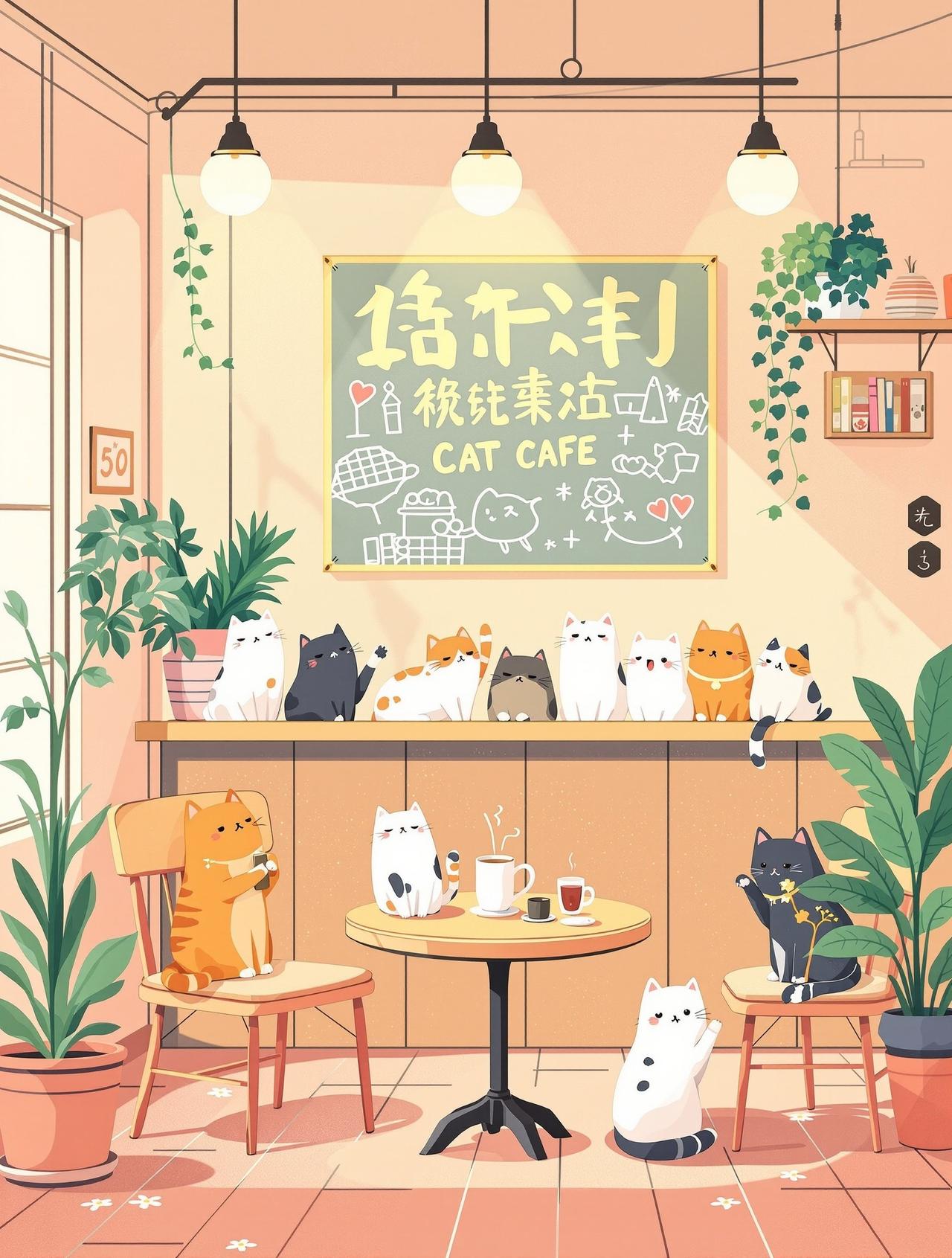 韩国短剧 - 猫咪咖啡馆 - 温情日常治愈动漫短剧